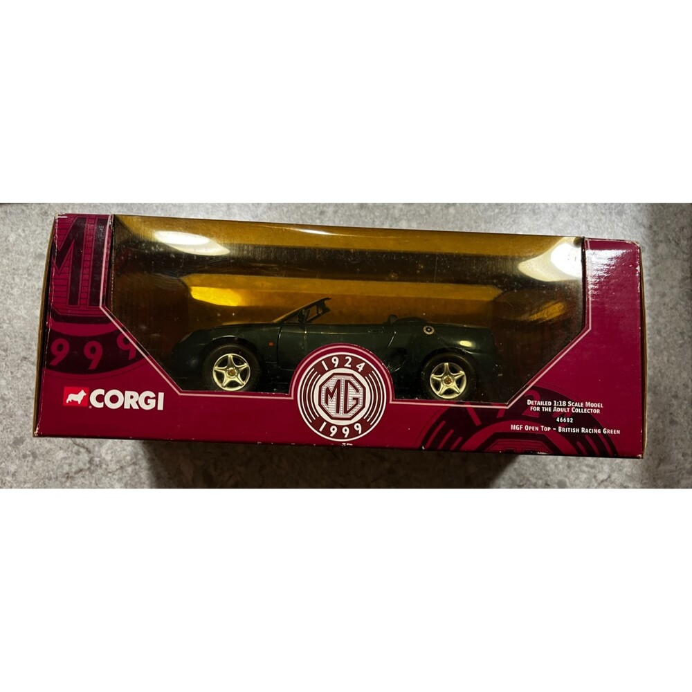Corgi 1/18 scale Diecast 46602 - MG MGF Open Top British Racing Green 1:18 1999